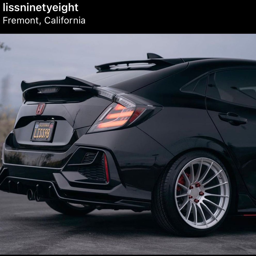 Synth Carbon Carbon Fiber Spoiler for 2016 + Civic X Hatchback FK8/FK7