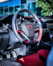 Load image into Gallery viewer, Synth Carbon Carbon Fiber Steering Wheel Add Ons for 2016 + Civic X
