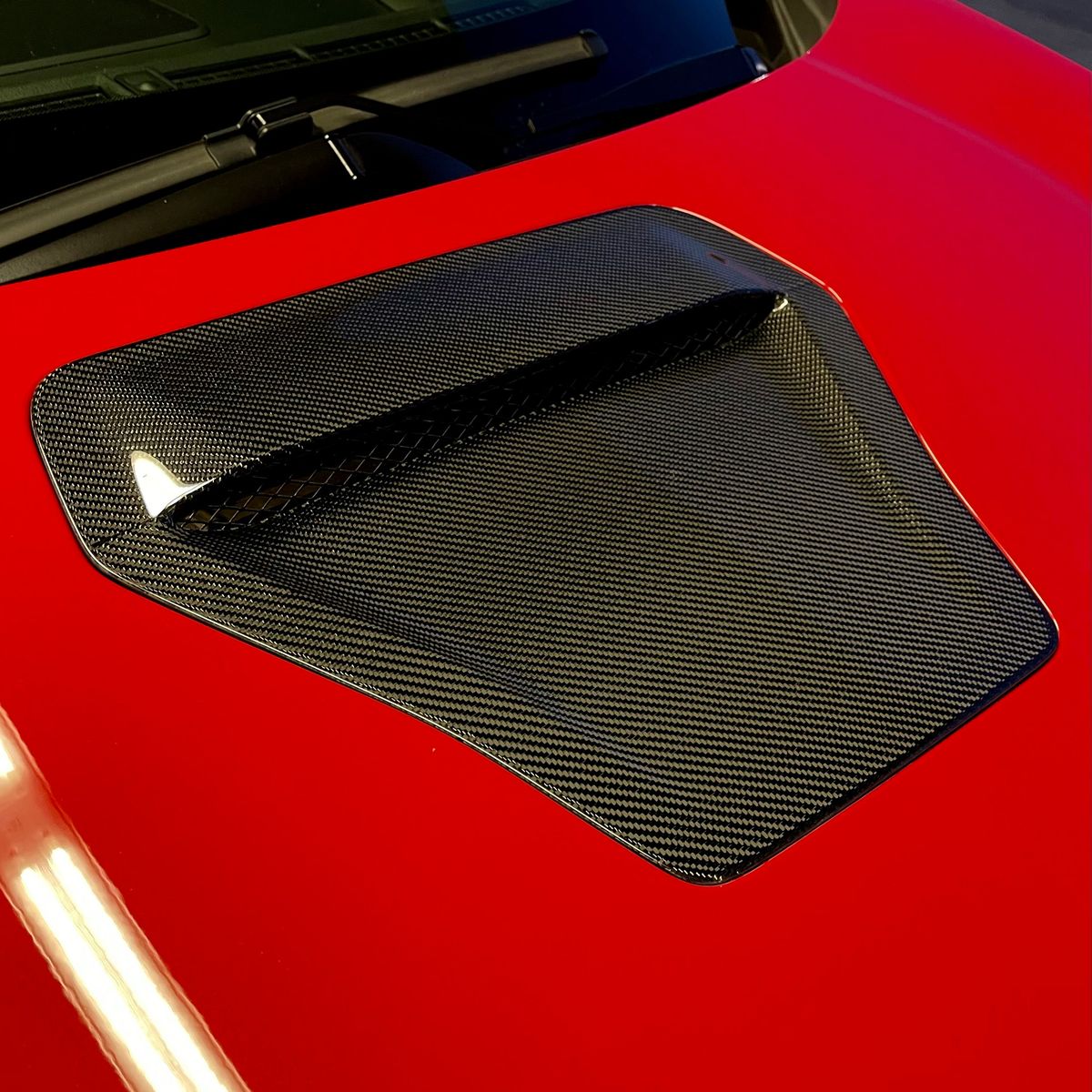Synth Carbon Carbon Fiber Hood Scoop For FK8 Type R 2017+
