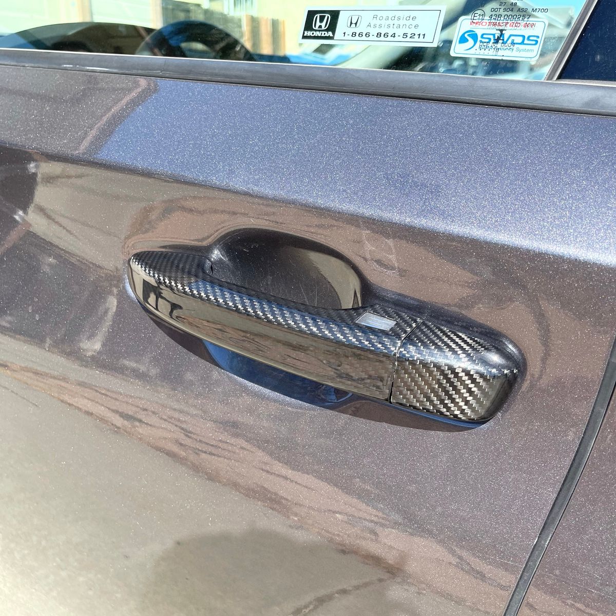 Synth Carbon Ceramic Coated Carbon Fiber Door Handle Covers for 2018+ Honda Accord
