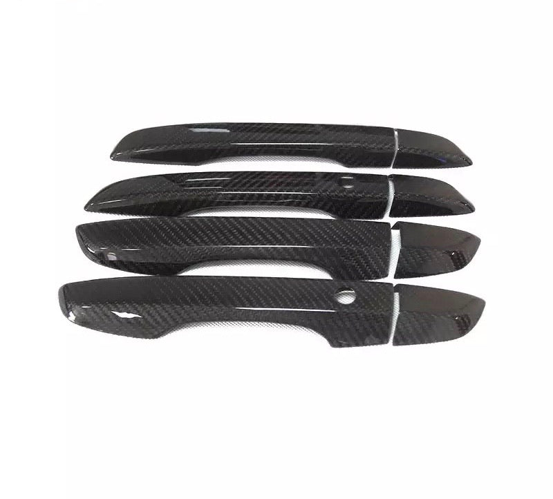 Synth Carbon Carbon Fiber Ceramic Coated Door Handle Add Ons (4 Doors) for 2016 + Civic X Sedan/Hatchback/Type R
