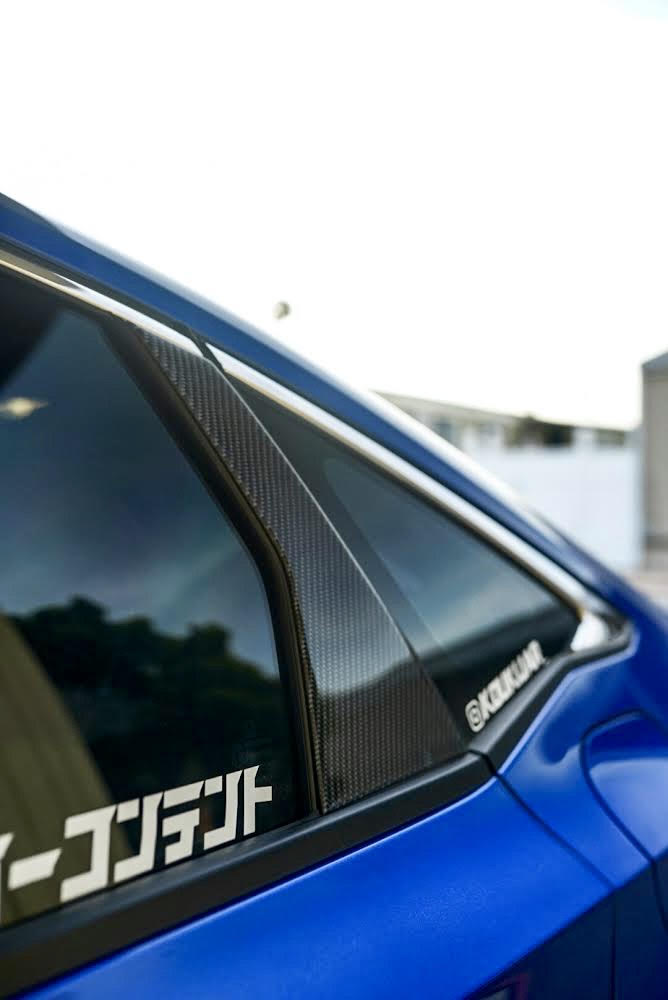 SYNTH CARBON CARBON FIBER PILLARS FOR 2022 11TH GEN CIVIC SEDAN/HATCHBACK