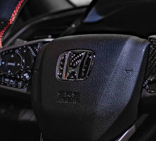 Load image into Gallery viewer, Synth Carbon Carbon Fiber Badge Inserts for 2016 + Civic X/Accord X

